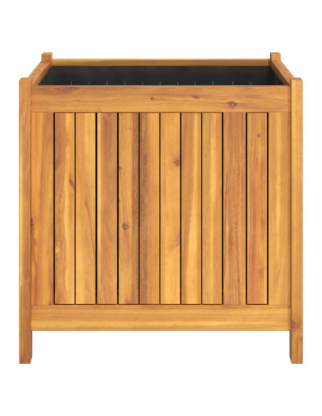 Fioriera Giardino con Rivestimento 50x50x50 cm Massello Acacia