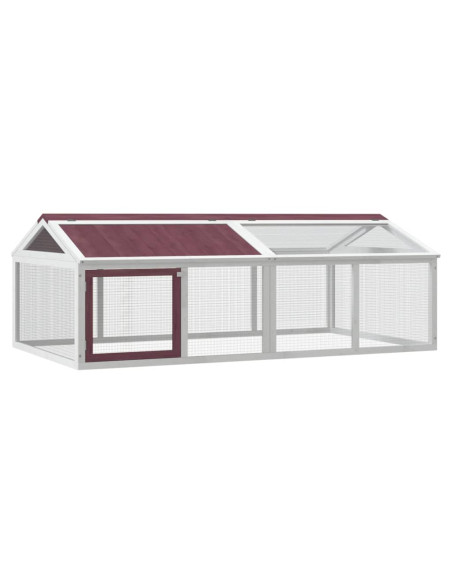 Box per Animali Moka 200x112,5x74 cm in Legno Massello di Pino