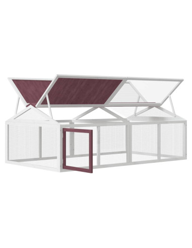 Box per Animali Moka 200x112,5x74 cm in Legno Massello di Pino