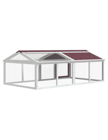 Box per Animali Moka 200x112,5x74 cm in Legno Massello di Pino