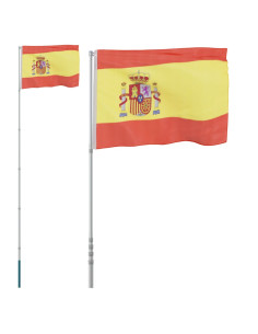 Asta e Bandiera Spagna 5,55 m Alluminio