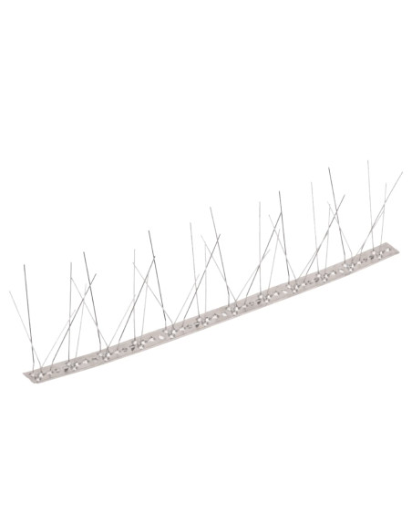 Set Dissuasori per Uccelli e Piccioni 20 pz Acciaio 5 File 10 m