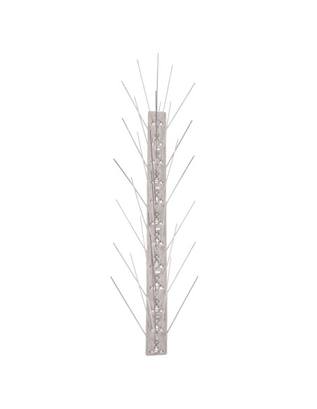 Set Dissuasori per Uccelli e Piccioni 20 pz Acciaio 5 File 10 m