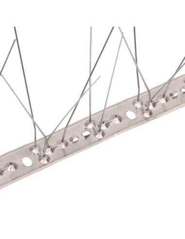 Set Dissuasori per Uccelli e Piccioni 20 pz Acciaio 5 File 10 m