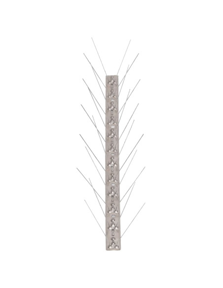 Set Dissuasori per Uccelli e Piccioni 20 pz Acciaio 4 File 10 m