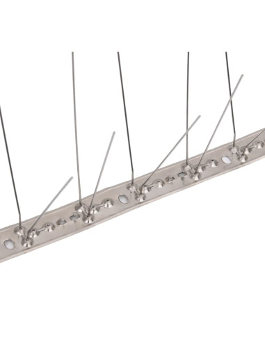 Set Dissuasori per Uccelli e Piccioni 20 pz Acciaio 4 File 10 m