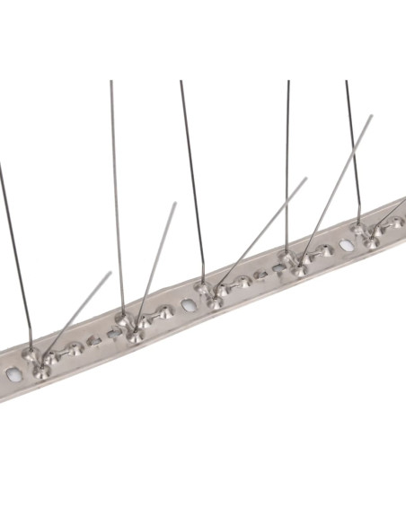 Set Dissuasori per Uccelli e Piccioni 20 pz Acciaio 4 File 10 m