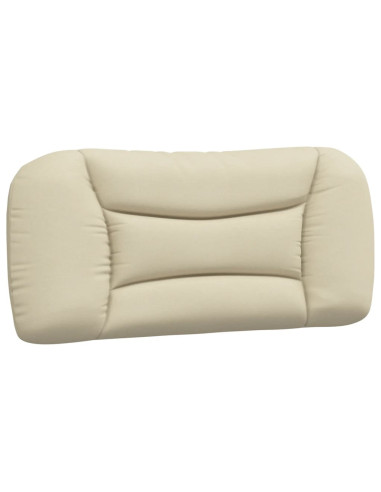 Letto con Materasso Crema 90x190 cm in Tessuto