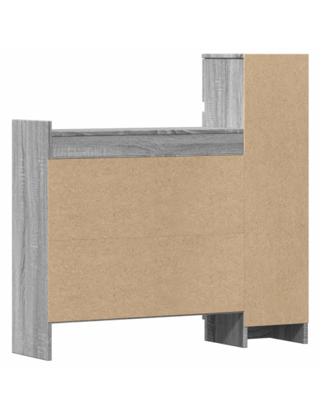 Scarpiera Grigio Sonoma 100,5x28x100 cm in Legno Multistrato