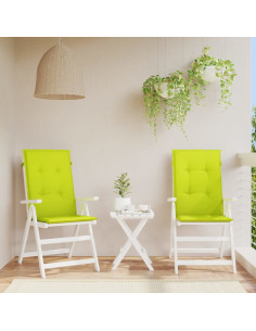 Cuscini per Sedie 2 pz Verdi 120x50x3 cm in Tessuto
