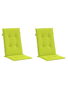 Cuscini per Sedie 2 pz Verdi 120x50x3 cm in Tessuto 2