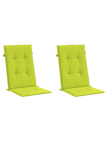 Cuscini per Sedie 2 pz Verdi 120x50x3 cm in Tessuto