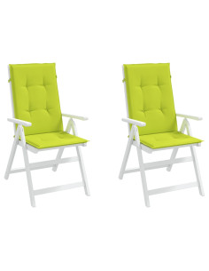 Cuscini per Sedie 2 pz Verdi 120x50x3 cm in Tessuto 2