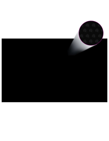 Pellicola Galleggiante Solare PE Piscina 1000x600 cm Nero e Blu