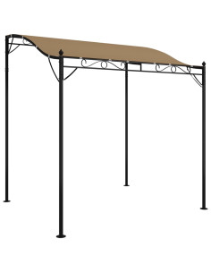 Tettoia Tortora 2x2,3 m 180 g/m² Tessuto e Acciaio