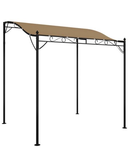 Tettoia Tortora 2x2,3 m 180 g/m² Tessuto e Acciaio