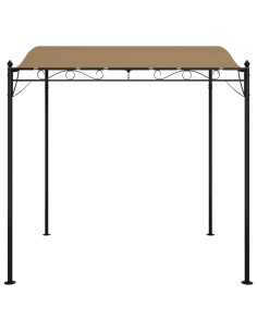 Tettoia Tortora 2x2,3 m 180 g/m² Tessuto e Acciaio 2