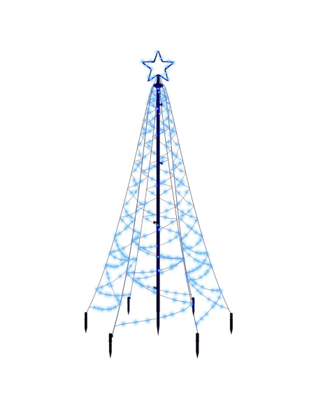 Albero di Natale con Puntale Blu 200 LED 180 cm