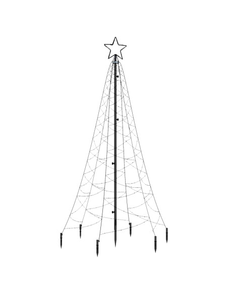 Albero di Natale con Puntale Blu 200 LED 180 cm
