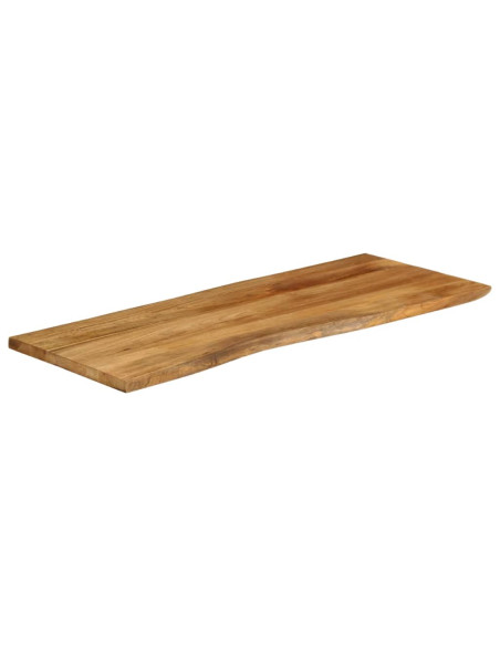 Piano Tavolo 140x60x3,8 cm Bordi Vivi in Legno Massello Mango