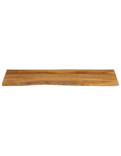 Piano Tavolo 140x60x3,8 cm Bordi Vivi in Legno Massello Mango 2