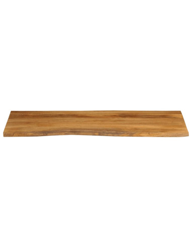 Piano Tavolo 140x60x3,8 cm Bordi Vivi in Legno Massello Mango