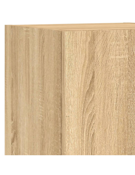 Set Mobili TV a Muro 8 pz con Luci LED Rovere Sonoma