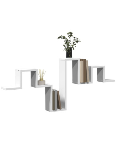 Scaffale a Parete Bianco 104,5x10x43 cm in Legno Multistrato