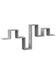 Mensola a Muro Grigio Sonoma 104,5x10x43 cm Legno Multistrato