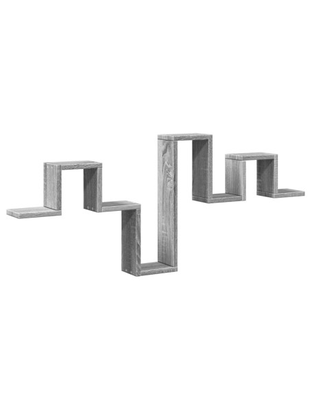 Mensola a Muro Grigio Sonoma 104,5x10x43 cm Legno Multistrato