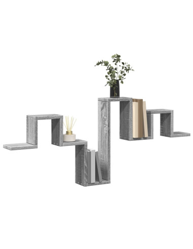 Mensola a Muro Grigio Sonoma 104,5x10x43 cm Legno Multistrato