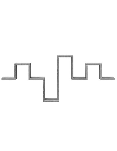 Mensola a Muro Grigio Sonoma 104,5x10x43 cm Legno Multistrato