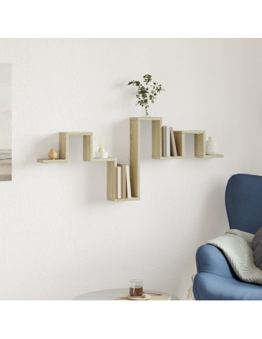 Scaffale a Parete Rovere Sonoma 104,5x10x43cm Legno Multistrato
