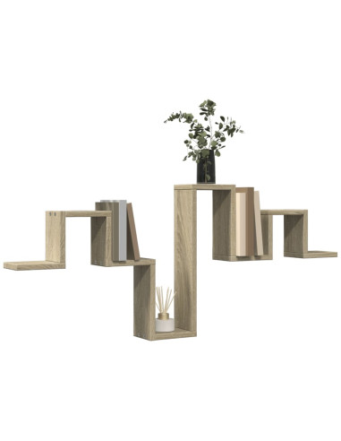 Scaffale a Parete Rovere Sonoma 104,5x10x43cm Legno Multistrato