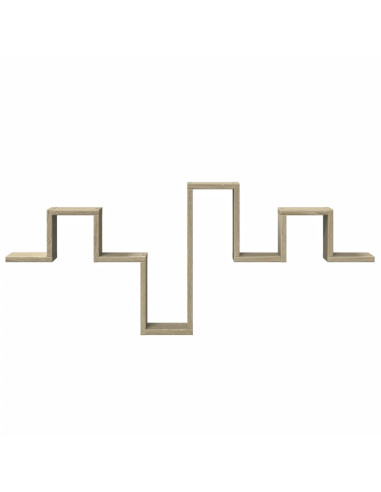 Scaffale a Parete Rovere Sonoma 104,5x10x43cm Legno Multistrato