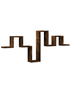 Mensola a Muro Rovere Fumo 104,5x10x43 cm Legno Multistrato