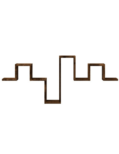 Mensola a Muro Rovere Fumo 104,5x10x43 cm Legno Multistrato