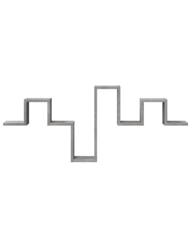 Scaffale a Muro Grigio Cemento 104,5x10x43 cm Legno Multistrato