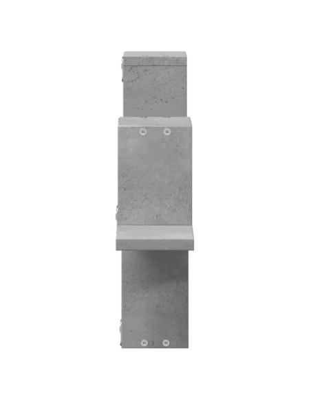 Scaffale a Muro Grigio Cemento 104,5x10x43 cm Legno Multistrato