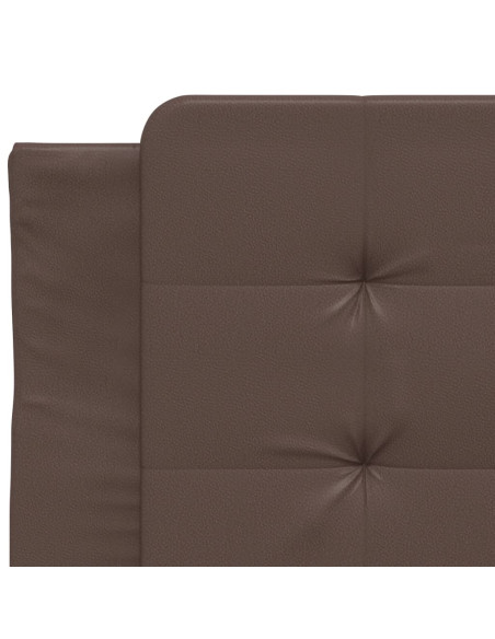 Giroletto con Testiera Marrone 80x200 cm in Similpelle