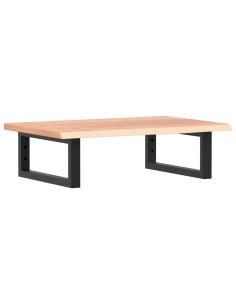 Ripiano a Parete per Lavabo in Acciaio e Massello di Rovere 2