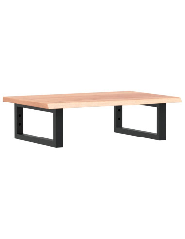 Ripiano a Parete per Lavabo in Acciaio e Massello di Rovere