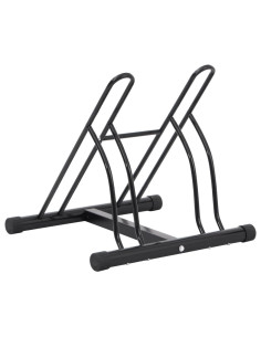 Supporto per 2 Bici da Pavimento Autoportante in Acciaio