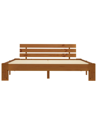 Giroletto Marrone Miele in Legno Massello di Pino 160x200 cm