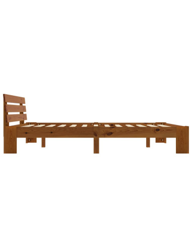 Giroletto Marrone Miele in Legno Massello di Pino 160x200 cm