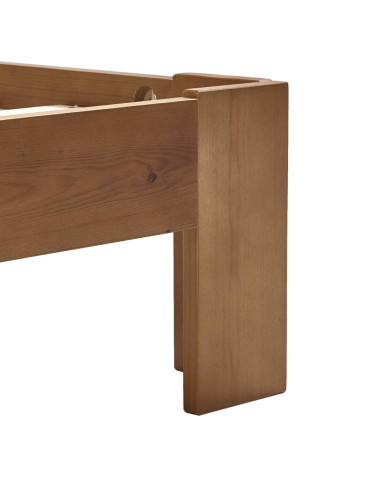 Giroletto Marrone Miele in Legno Massello di Pino 160x200 cm