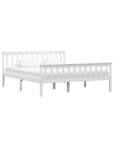 Giroletto Bianco in Legno Massello di Pino 160x200 cm