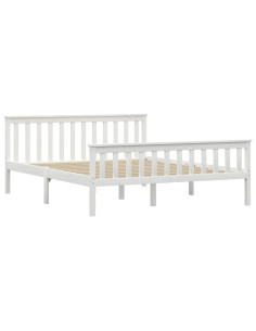 Giroletto Bianco in Legno Massello di Pino 160x200 cm 2