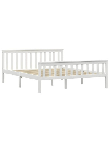 Giroletto Bianco in Legno Massello di Pino 160x200 cm