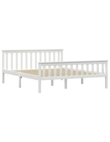 Giroletto Bianco in Legno Massello di Pino 160x200 cm
